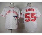 mlb jerseys toronto blue jays #55 martin white[number red][martin]