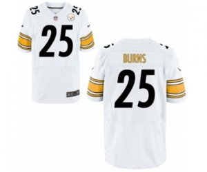 Men\'s Nike Pittsburgh Steelers #25 Artie Burns Elite White NFL Jersey