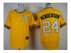 mlb jerseys oakland athletics #24 henderson yellow m&n