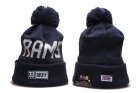 Rams Team Logo Navy 1937 Pom Knit Hat YD