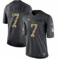 Mens Nike Denver Broncos #7 John Elway Limited Black 2016 Salute to Service NFL Jersey