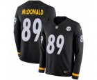 Mens Nike Pittsburgh Steelers #89 Vance McDonald Limited Black Therma Long Sleeve NFL Jersey