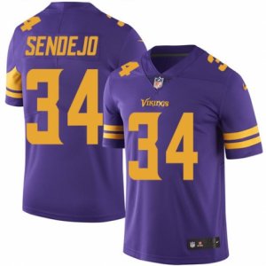 Youth Nike Minnesota Vikings #34 Andrew Sendejo Limited Purple Rush NFL Jersey