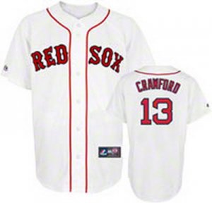 mlb Youth Boston Red Sox #13 Crawford White