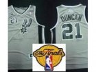 NBA San Antonio Spurs #21 Tim Duncan Grey(Revolution 30 Swingman 2013 Finals Patch)