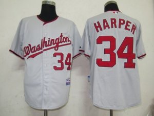 MLB Washington Nationals #34 Harper Grey