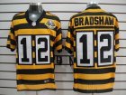 Nike NFL pittsburgh steelers #12 bradshaw throwback yellow-black(team 80 anniversary)