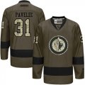 Winnipeg Jets #31 Ondrej Pavelec Green Salute to Service Stitched NHL Jersey