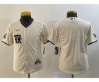 Youth Texas Rangers Blank Cream 2023 City Connect Stitched Baseball Jersey