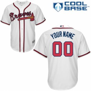 Womens Majestic Atlanta Braves Customized Replica White Home Cool Base MLB Jersey