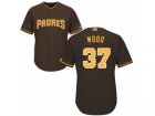 Youth Majestic San Diego Padres #37 Travis Wood Replica Brown Alternate Cool Base MLB Jersey