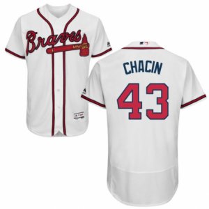 Men\'s Majestic Atlanta Braves #43 Jhoulys Chacin White Flexbase Authentic Collection MLB Jersey