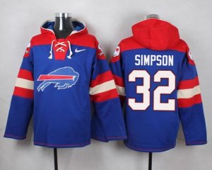 Nike Buffalo Bills #32 O. J. Simpson Royal Blue Player Pullover NFL Hoodie