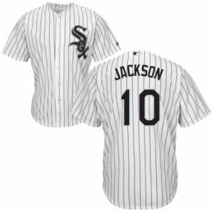 Men\'s Majestic Chicago White Sox #10 Austin Jackson Replica White Home Cool Base MLB Jersey