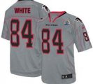 Nike Falcons #84 Roddy White Lights Out Black With Hall of Fame 50th Patch NFL Elite Jersey