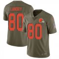 Nike Browns #80 Jarvis Landry Olive Salute To Service Limited Jersey