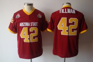 ncaa arizona state sun devils #42 tillman red