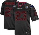 Nike Texans #23 Arian Foster New Lights Out Black With Hall of Fame 50th Patch NFL Elite Jersey