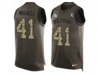 Nike Miami Dolphins #41 Byron Maxwell Limited Green Salute to Service Tank Top NFL Jersey