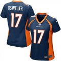 Women Nike Denver Broncos #17 Brock Osweiler blue jerseys