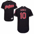 Men's Majestic Cleveland Indians #10 Yan Gomes Navy Blue Flexbase Authentic Collection MLB Jersey