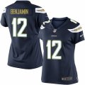 Womens Nike San Diego Chargers #12 Travis Benjamin Limited Navy Blue Team Color NFL Jersey