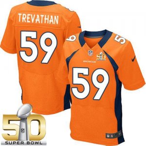 Nike Denver Broncos #59 Danny Trevathan Orange Team Color Super Bowl 50 Men Stitched NFL New Elite Jersey