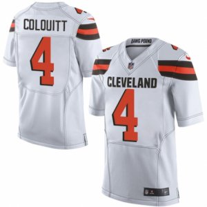 Mens Nike Cleveland Browns #4 Britton Colquitt Limited White NFL Jersey