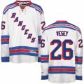 Mens Reebok New York Rangers #26 Jimmy Vesey Authentic White Away NHL Jersey