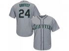 Youth Seattle Mariners #24 Ken Griffey Grey Cool Base Stitched MLB Jersey