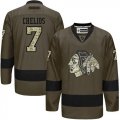 Chicago Blackhawks #7 Chris Chelios Green Salute to Service Stitched NHL Jersey