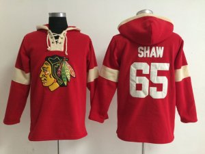 NHL chicago blackhawks #65 shaw red jerseys[pullover hooded sweatshirt]