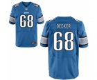 Men's Detroit Lions #68 Taylor Decker Light Blue Elite Jersey