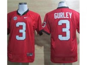 NCAA Georgia Bulldogs Todd Gurley #3 Red 2012 SEC Patch College Football Jerseys