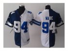 Nike Women Dallas Cowboys #94 DeMarcus Ware blue-white jerseys[Elite split]