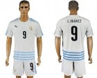 Uruguay #9 L.Suarez Away Soccer Country Jersey