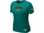 Women San Francisco Giants Nike L.Green Short Sleeve Practice T-Shirt