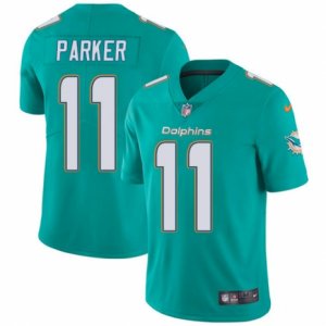 Mens Nike Miami Dolphins #11 DeVante Parker Vapor Untouchable Limited Aqua Green Team Color NFL Jersey