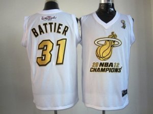 nba miami heat #31 battier white[2012 champions]