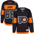 Mens Reebok Philadelphia Flyers #68 Jaromir Jagr Authentic Black 2017 Stadium Series NHL Jersey