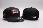 76ers Fresh Logo Black Peaked Adjustable Hat YP