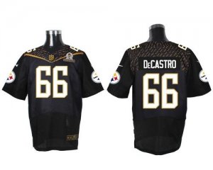 2016 Pro Bowl Nike Pittsburgh Steelers #66 David DeCastro Black jerseys(Elite)