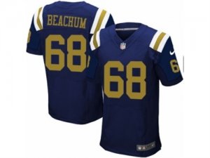 Mens Nike New York Jets #68 Kelvin Beachum Elite Navy Blue Alternate NFL Jersey