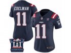 Womens Nike New England Patriots #11 Julian Edelman Limited Navy Blue Rush Super Bowl LI Champions NFL Jersey