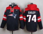 Nike New England Patriots #74 Dominique Easley Navy Blue Player Pullover Hoodie