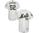 Men's Majestic New York Mets #52 Yoenis Cespedes Authentic White 2016 Memorial Day Fashion Flex Base MLB Jersey