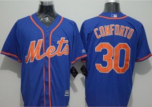 New York Mets #30 Michael Conforto Blue New Cool Base Alternate Home Stitched Baseball Jersey