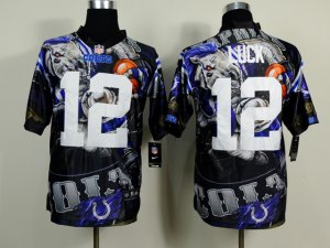 Nike indianapolis colts #12 luck camo jerseys[Elite Fanatical version]