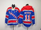 nhl new york rangers #11 messier blue[pullover hooded sweatshirt]