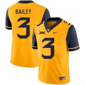 West Virginia Mountaineers 3 Stedman Bailey Gold College Football Jersey